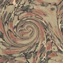 Hand Marbled Paper French Curl Pattern in Browns and Black ~ Berretti Marbled Arts